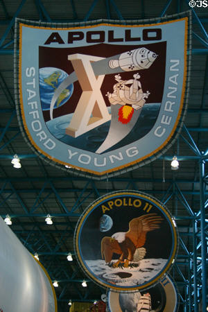 Apollo 10 & 11 logos at Kennedy Space Center. FL.