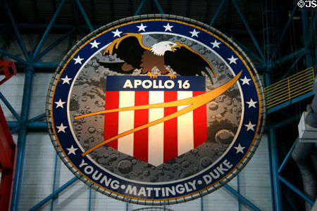 Apollo 16 patch at Kennedy Space Center. FL.