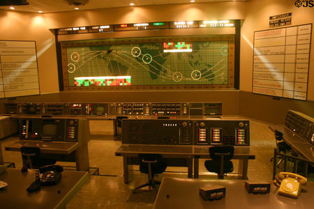 Mercury Mission Control Center which NASA points out had less computing power than a madern wrist watch at Kennedy Space Center. FL.