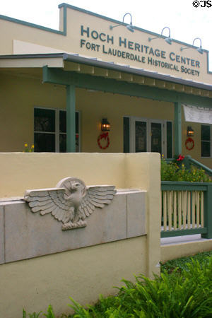 Hoch Heritage Center in former Post Office (1949) at Old Fort Lauderdale Village. Fort Lauderdale, FL.