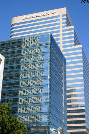Bank of America (701 Brickell Ave.) & blue SunTrust Building (777 Brickell Ave.). Miami, FL.