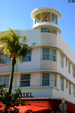 Waldorf Towers Hotel (1937) (860 Ocean Dr.). Miami Beach, FL. Architect: Albert Anis.