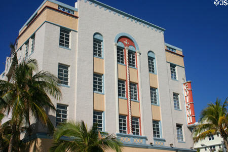 Edison Hotel (1935) (960 Ocean Dr.). Miami Beach, FL. Style: Mediterranean Revival. Architect: Henry Hohauser.
