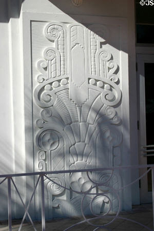 Congress Hotel detail of Art Deco relief. Miami Beach, FL.