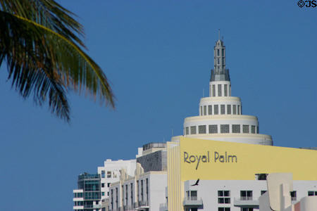 Royal Palm Hotel & Loews Miami Beach Hotel beyond. Miami Beach, FL.