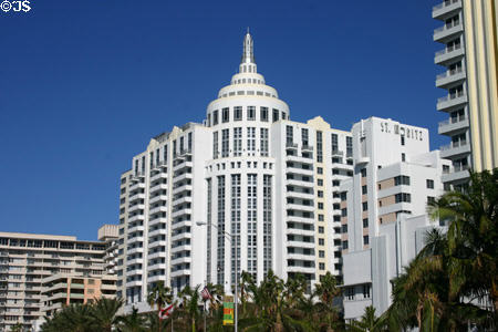 St Moritz (1939) (1565 Collins Ave.) now part of Loews Miami Beach Hotel. Miami Beach, FL. Style: Art Deco. Architect: Roy F. France.