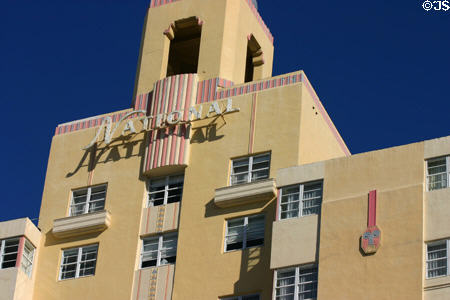Delano Hotel (1947) (1677 Collins Ave.). Miami Beach, FL. Style: Art Deco. Architect: Robert Swartburg.