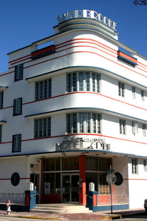 Sherbrooke Hotel (1947) (901 Collins Ave.). Miami Beach, FL. Style: Art Deco. Architect: MacKay & Gibbs.