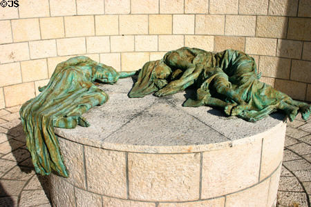 Death portrayed at Holocaust Memorial. Miami Beach, FL.