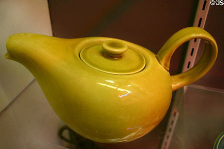 Art Deco tea pot (1939-59) by Russel Wright at Historical Museum of Southern Florida. Miami, FL.