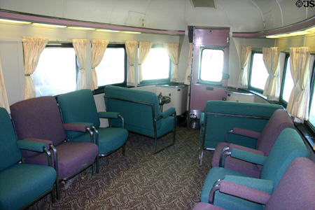 California Zephyr Silver Crescent lounge at Gold Coast Railroad Museum. Miami, FL.