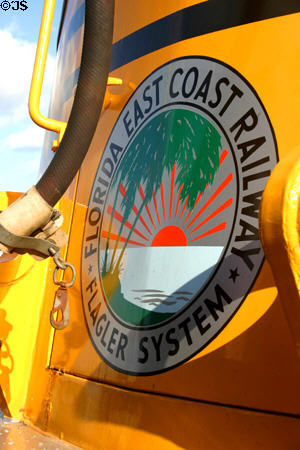 Flagler System logo on locomotive #1594 at Gold Coast Railroad Museum. Miami, FL.