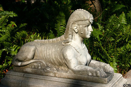 Sphinx in Vizcaya Garden. Miami, FL.