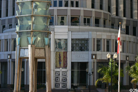 Entrance portal of Orlando City Hall. Orlando, FL.