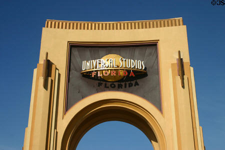 Universal Studios Florida entrance arch. Orlando, FL.