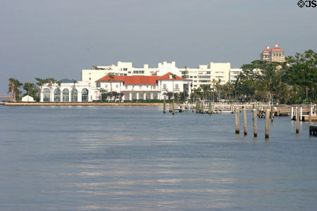 Henry Flagler's Mansion Whitehall seen from water. Palm Beach, FL.