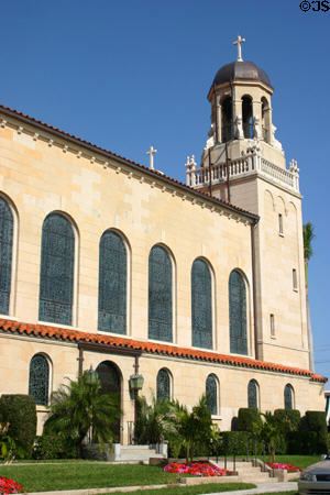 Side & tower of St. Edward's Church. Palm Beach, FL.