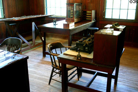 Edison's lab office where chemists attempted to extract rubber from goldenrod, but stopped when synthetic rubber invented by others. Fort Myers, FL.