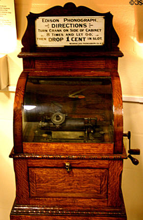 Coin-operated Phonograph (c1900) at Edison Estate Museum. Fort Myers, FL.