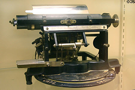 Edison Mimeograph typewriter for cutting Mimeo stencils at Edison Estate Museum. Fort Myers, FL.