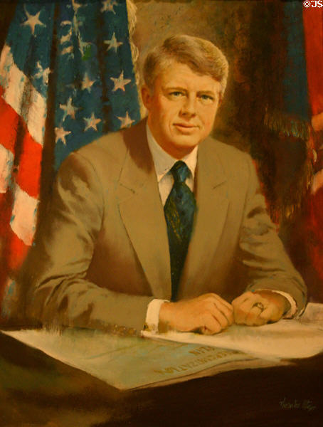 Portrait of Jimmy Carter in Georgia State House. Atlanta, GA.