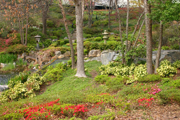 Japanese garden of Jimmy Carter Presidential Museum by Kinsaku Nakane. Atlanta, GA.