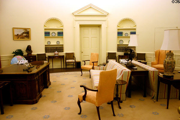 Replica of White House Oval Office at Jimmy Carter Presidential Museum. Atlanta, GA.