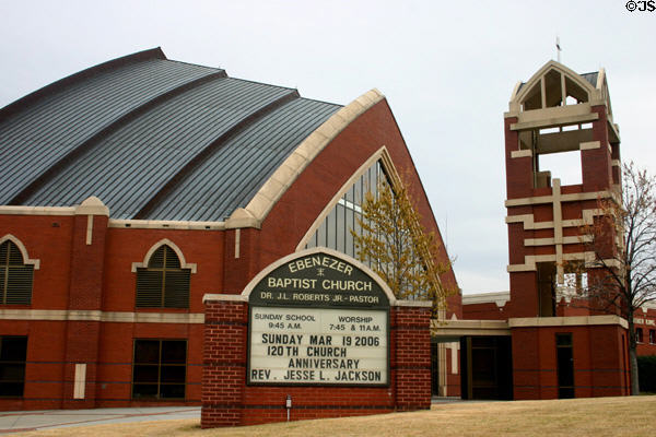 Modern version of Ebenezer Baptist Church (1999) for which Dr. Martin Luther King Jr. & his father were both pastors. Atlanta, GA.