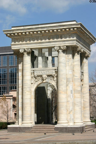 Carnegie Arch to the Advancement of Learning (1902) (300 W. Peachtree St. NW). Atlanta, GA.