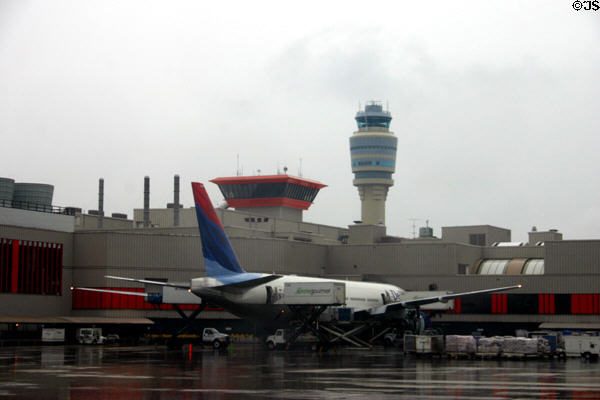 Terminal & control tower at Atlanta International Airport. Atlanta, GA.