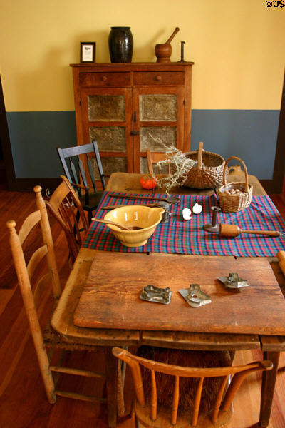 Work table in kitchen of Woodrow Wilson Boyhood Home. Augusta, GA.