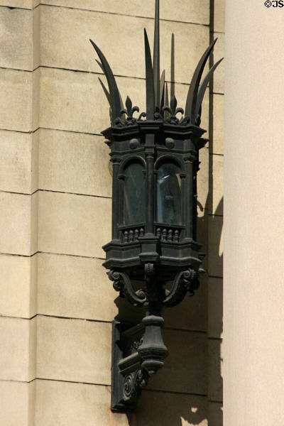 Lamp on Savannah City Hall. Savannah, GA.