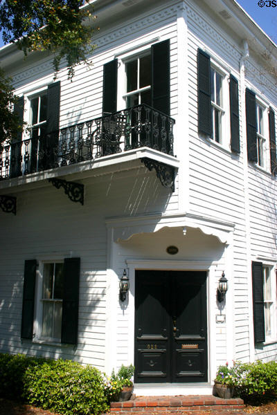 White corner house near Washington Square (1899). Savannah, GA.
