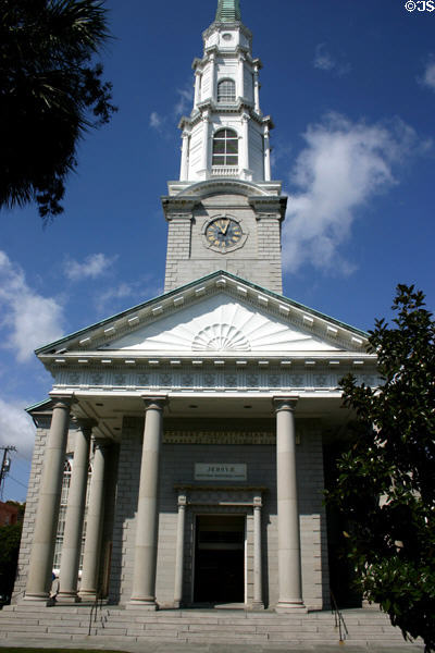 Independent Presbyterian Church (1891) between Wright & Chippewa Squares. Savannah, GA. Architect: William Gibbons Preston.