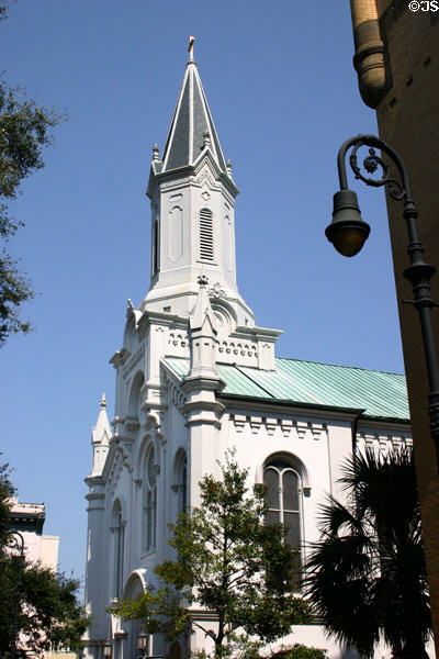 Lutheran Church of the Ascension (1843) on Wright Square. Savannah, GA.
