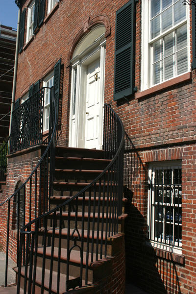 Front steps of Davenport House Museum. Savannah, GA.