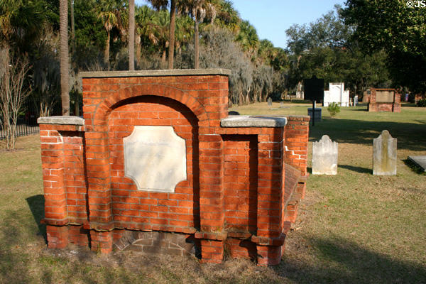Brick tomb in Colonial Park Burying Ground. Savannah, GA.