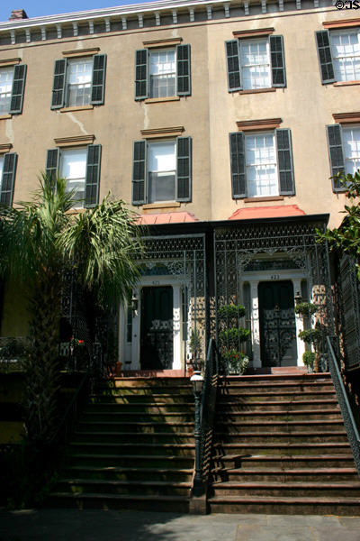 Mirror Houses (425 & 423 Bull St. on Monterey Square) built for sisters who squabbled over everything. Savannah, GA.