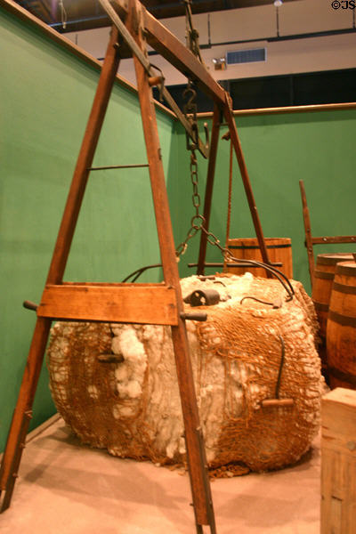 Scale to weigh cotton bale at Savannah History Museum. Savannah, GA.