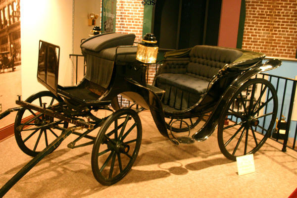 Victoria carriage owned by General William Washington Gordon II (son of Georgia Central RR founder) & then by his daughter Juliette Gordon Low (founder of Girl Scouts) at Savannah History Museum. Savannah, GA.