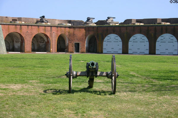 Cannons at Fort Pulaski Monument. GA.