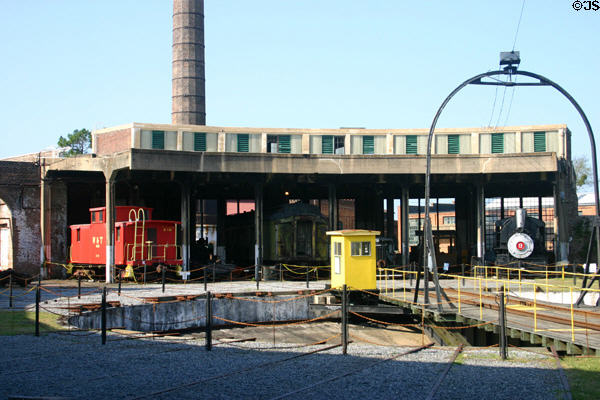 Turntable at Roundhouse Railroad Museum. Savannah, GA.