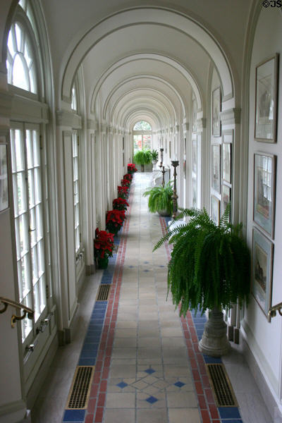 Hallway between old & new sections of house at Pebble Hill Plantation. Thomasville, GA.