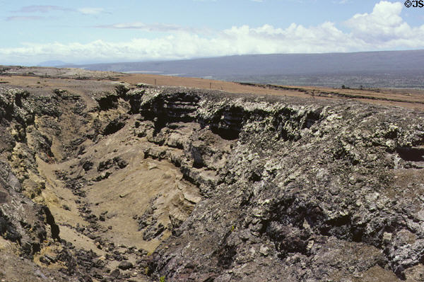 Kilauea Rift in Volcanoes National Park. Big Island of Hawaii, HI.