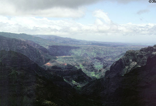 Landscape on climb to Waimea Canyon. Kauai, HI.