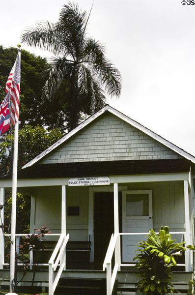 Police station & courthouse (1871) now Hana Cultural Center. Maui, HI. On National Register.
