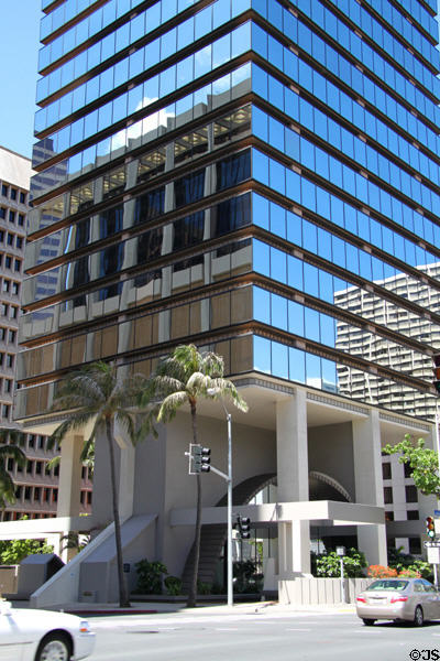Street level of Century Square. Honolulu, HI.