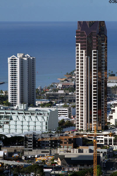 Kauhale Kakaako Apartments (29 floors) (860 Halekauwila St.) & Imperial Plaza (1991) (40 floors) (725 Kapiolani Blvd.). Honolulu, HI.