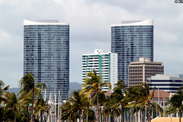 Moana Pacific Towers (2007) (46 floors) (1288 Kapiolani Blvd.). Honolulu, HI. Architect: Architects Hawaii, Ltd..