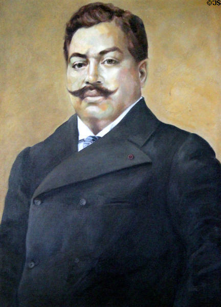 Portrait of Prince Jonah Kuhio Kalaniana'ole (1871-1922) at Kawaiaha'o Church. Honolulu, HI.